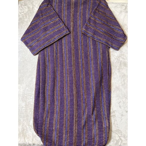 BCBG MAXAZRIA duster Cardigan Kimono Style Purple Brown Oversized Women’s XS - Picture 9 of 11